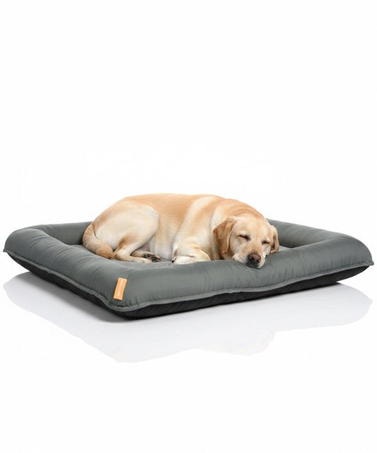 Orthopädisches Hundebett – XXL-Hundekissen 100 x 80 cm – Waschbares Hundebett für große Hunde – Grau mit Reißverschluss