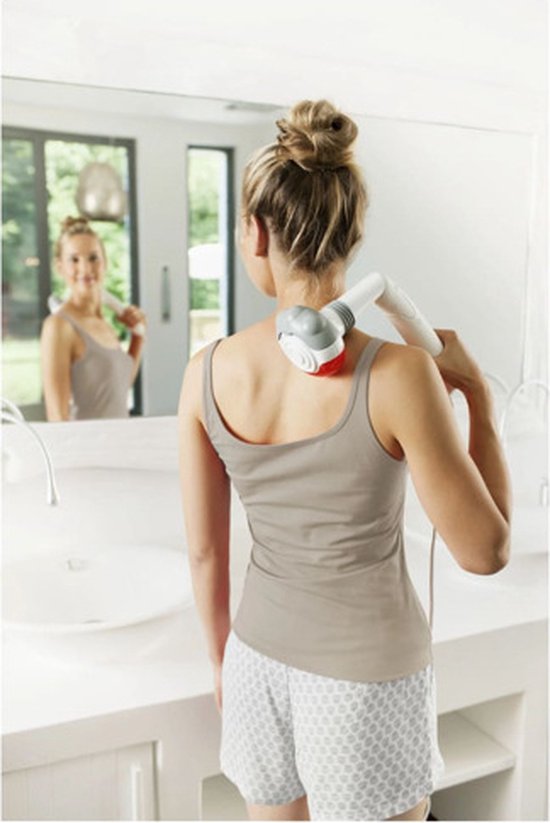 Medisana – HM 886 – Handmassagegerät – Wärme/Rotlicht – 5 Aufsätze – weiß