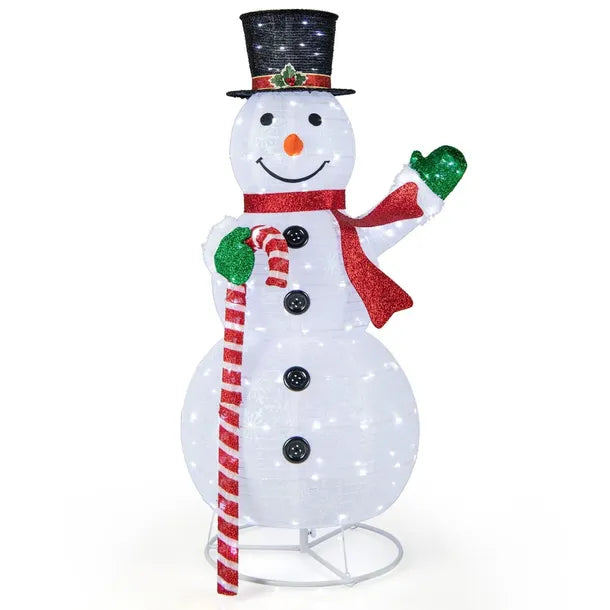 Küstenschneemann - 180 Lichter - Metall & Polyester - wetterfest - 150cm