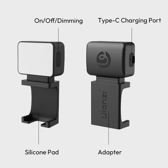 Ulanzi LM001 Mini Light Videoleuchte – magnetisch – für DJI Osmo Pocket 3 – kompakt und leicht