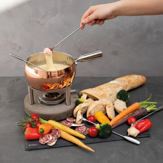 Boska Fondue Set Kupfer - Käsefondue - für 1300 Gramm Käse - 1,7 L