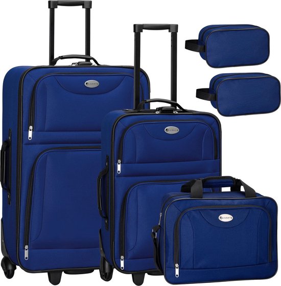 Trolley-Reisekoffer-Set / Kofferset Athen - 5-teilig - Blau
