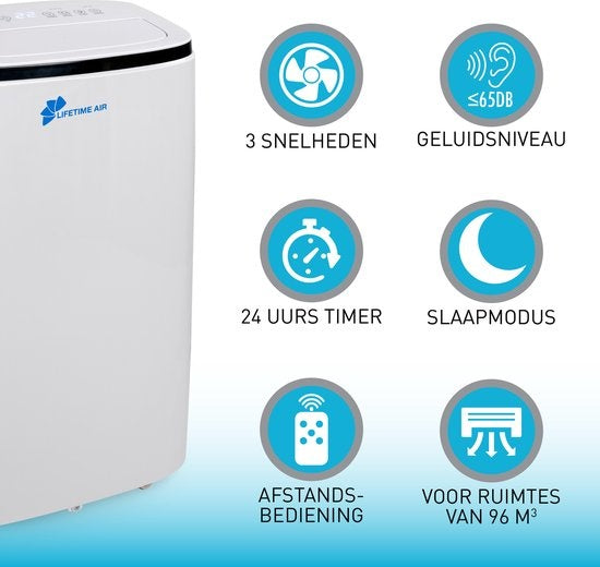 Lifetime Air Mobiles Klimagerät/Ventilator/Entfeuchter - 3-in-1 - 14000 BTU - bis zu 96m3
