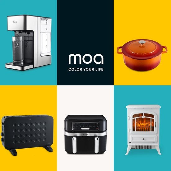 MOA Gusseisen-Kasserolle - Fassungsvermögen 5,7 Liter - 26CM - Rund - Alle Wärmequellen - Auch für Induktion - Gewicht 5,8 kg - Orange Rot - C26OR