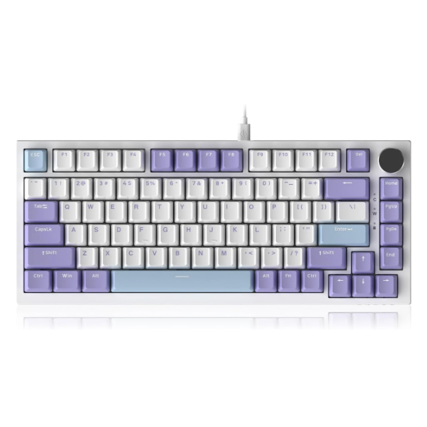 AJAZZ AK820 Mechanische Gaming-Tastatur – 75 % – 82 Tasten – US-QWERTY – RGB – Lila