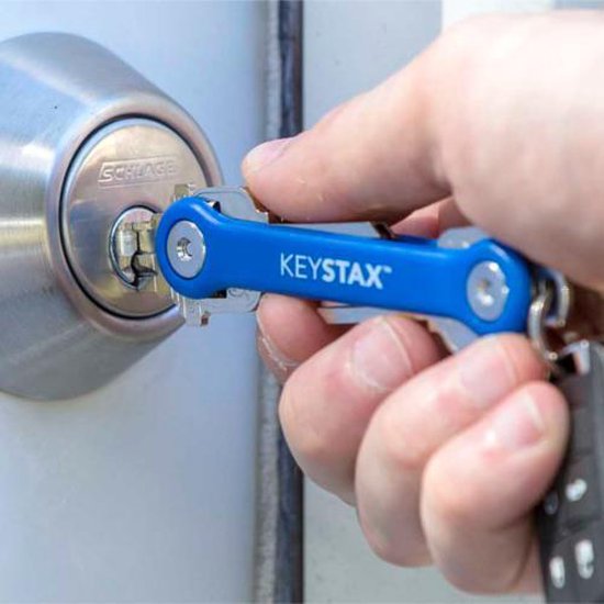 KeyStax Compact Schlüsselhalter Blau (2-8 Schlüssel)