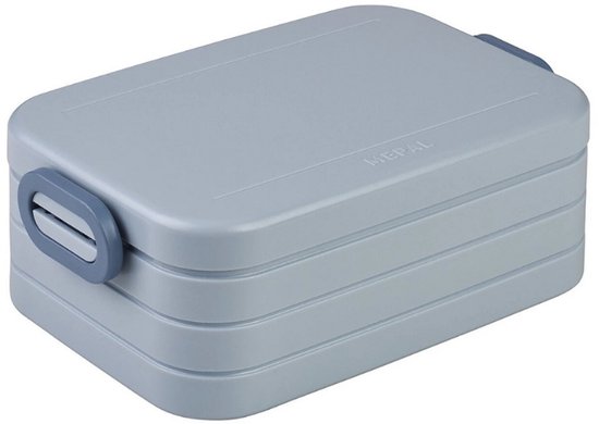 Mepal Bento Lunchbox Midi – Brotdose – 4 Scheiben Brot – Nordic Blue