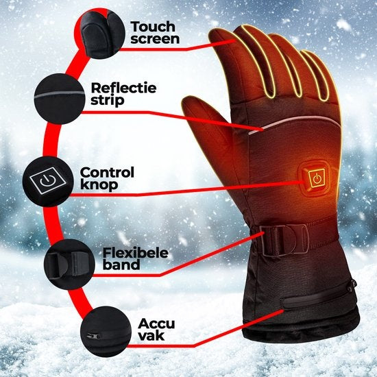 Beheizte Handschuhe - Elektrisch beheizt - USB wiederaufladbar - 3 Stufen - Größe L - Damen / Herren