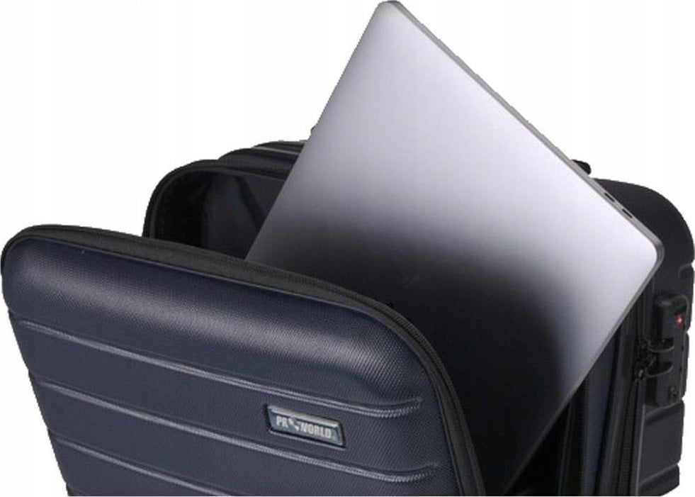 Proworld - Handgepäckkoffer - 37 Liter - 35 x 22 x 55,5 cm - Schwarz