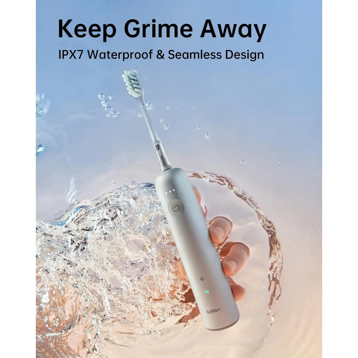 Laifen Wave Elektrische Zahnbürste – 3 Aufsteckbürsten – Weiß