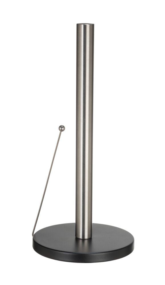 SCHÖNER WOHNEN Caitlyn Küchenrollenhalter Schwarz/Silber – Zylinder-Design – Metall