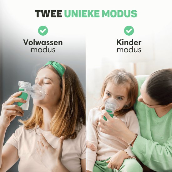 Vulpes Goods® HealthCare - Aerosolgerät - Ultraschallvernebler Inhalator - Vernebler - Inhalationsgerät für Kinder, Erwachsene & Babys - Hilft gegen Atemwegserkrankungen - Inkl. 3 Düsen & Deluxe Reisetasche