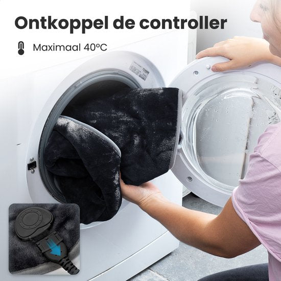 Auronic Heat Pad - Elektrische Heizdecke für Nacken, Schultern und Rücken - Waschbar - Energieeffizient - Heizdecke - Schwarz