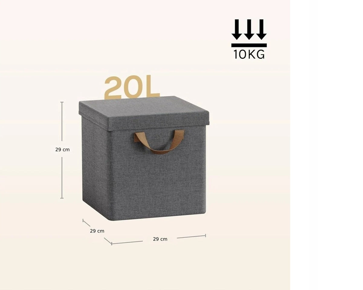 WOLTU Aufbewahrungsboxen, 3er-Set – 29 x 29 x 29 cm