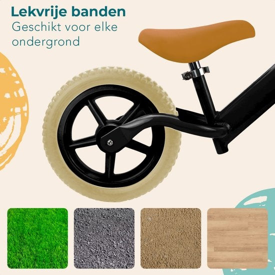 LifeGoods KiddyCruiser Balance Bike - 2 Jahre - Jungen und Mädchen - Balance Bike - Schwarz