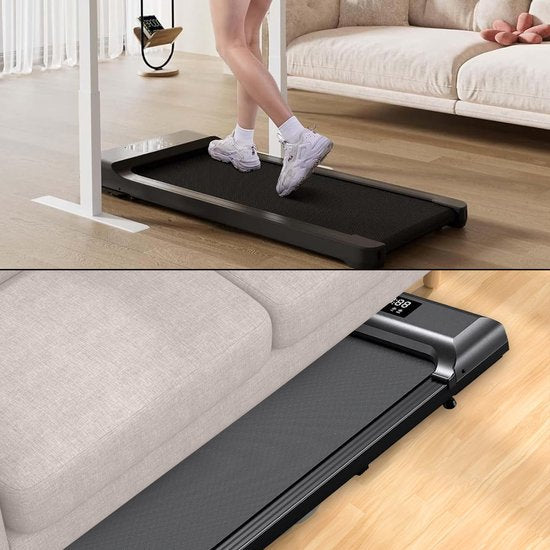 Fitby Laufband - Walking Pad - Walking Band - 1-8km/h - LED Bildschirm - Schwarz