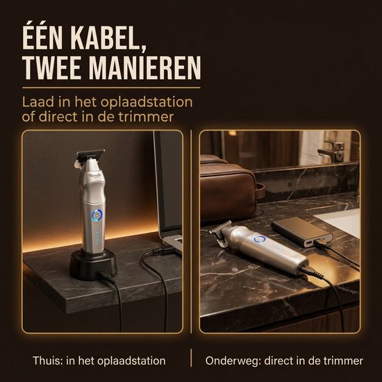 Haarschneidemaschine für Männer – Trimmer-Set für Kopf und Bart – Barttrimmer und Haarschneidemaschine – USB-C