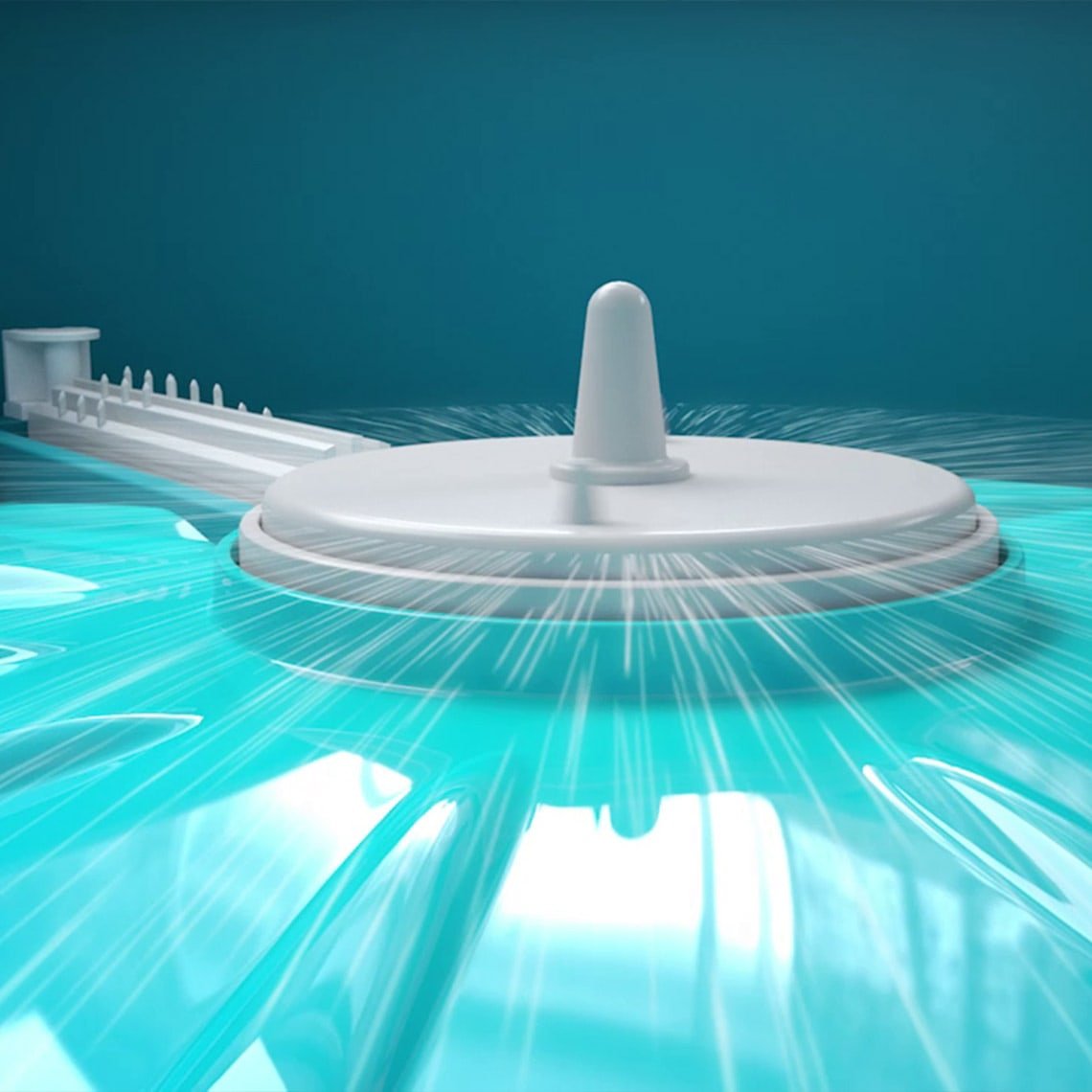 Livington Clean Water Spin Mop – Immer sauberes Wasser – Inklusive Reinigungsmittel und Pads – Für alle Bodenbeläge