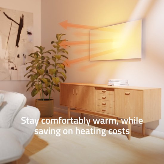 Hombli Electric Heater - Smart Infrared Heating Panel - Elektrischer Heizkörper - Heizung - 20m2 - 700W - Metall