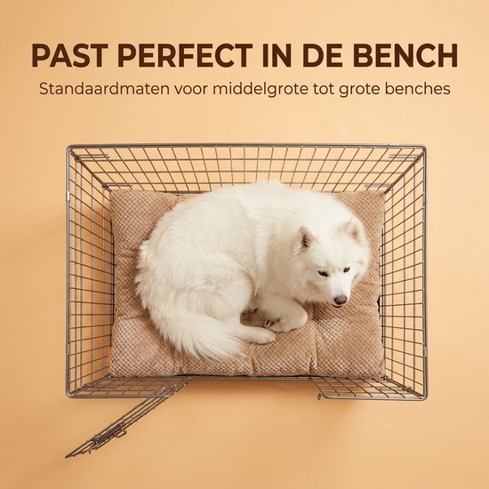 Hundekissen 100 x 70 cm – XXL-Liegeplatzkissen – Braunes Hundebett – Großes Tierkissen – Luxuriöse Hundematte