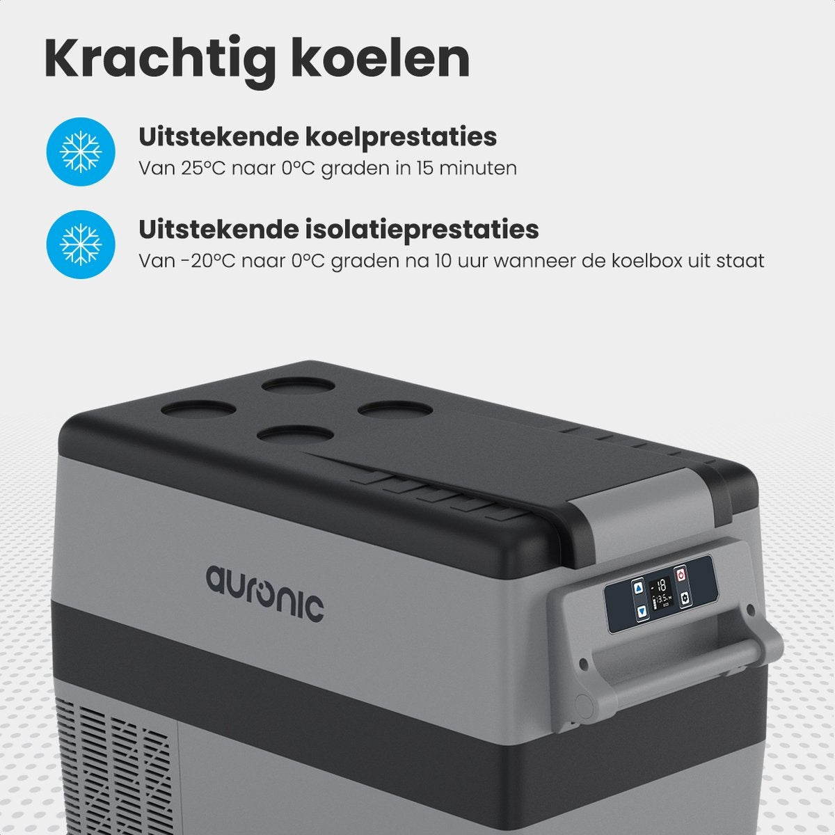 Auronic Electric Compressor Coolbox - Kühlbox - 40.5L - 12V und 240V - Grau