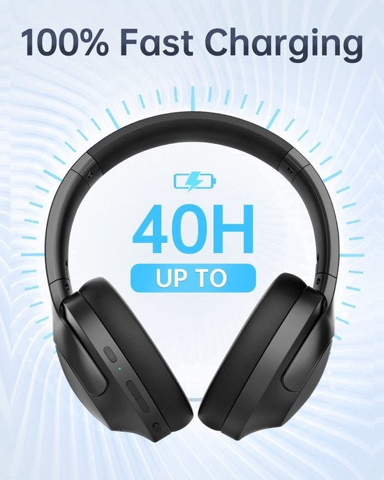PICUN ANC-05L - Kabellose Over-Ear-Kopfhörer mit aktiver Geräuschunterdrückung - Hi-Res Sound - Bluetooth-Kopfhörer - Grau