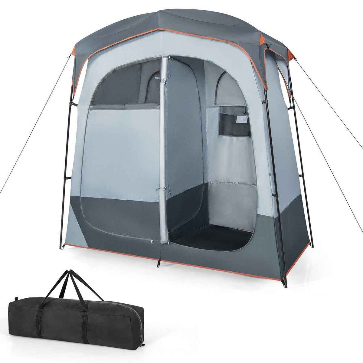 Coast Dusch- und Umkleidezelt - 2 Personen - 210 x 106 x 210 cm - grau