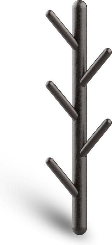 Bayt Wandgarderobe - Garderobenständer - Garderobenständer Holz - Garderobenständer - 5 Haken - Schwarz