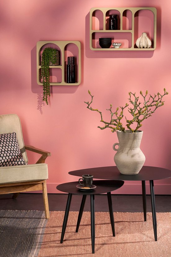 Mica Decorations Frati Wandschrank - L40 x B15 x H40 cm - MDF - FSC 100% - Taupe