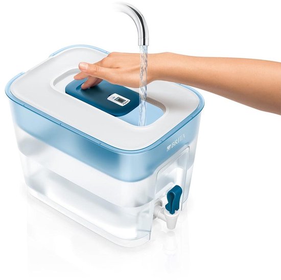 BRITA – Wasserfilterkanne – Flow Cool – Wasserfilter – Wasserspender – 8,2 l – Blau – inkl. 1 MAXTRA PRO ALL-IN-1-Filterkartusche