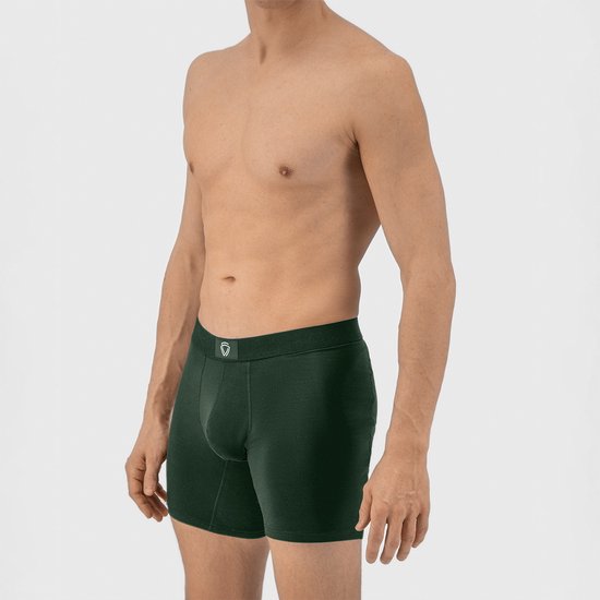 Fibershirts Anti-Schweiß-Boxershorts – Integriertes Schweißpolster – Atmungsaktives MicroModal – Anti-Transpirations-Funktion – Herren – Größe XXL – Grün