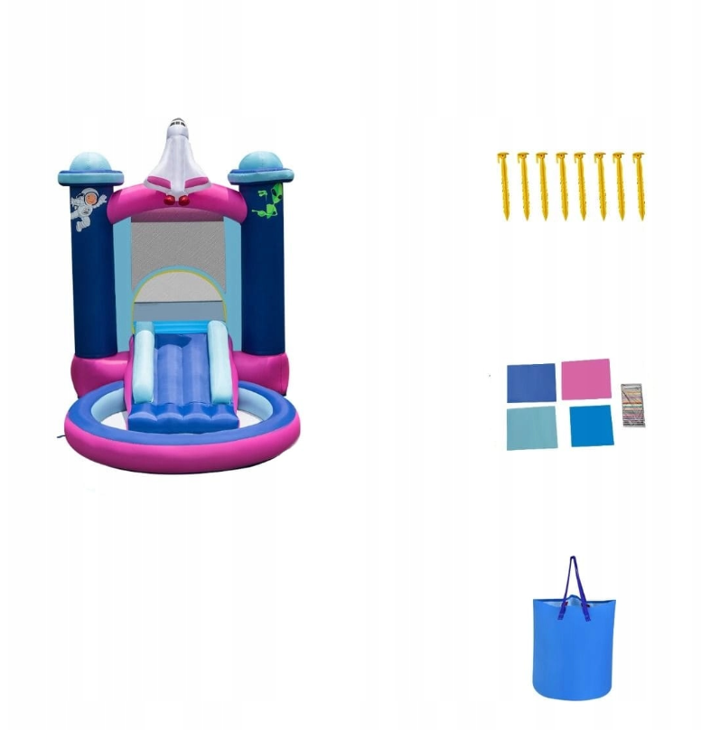 Coast aufblasbare Wasserrutsche für Kinder Hüpfburg-Center mit Ventilator 207 x 393 x 270 cm