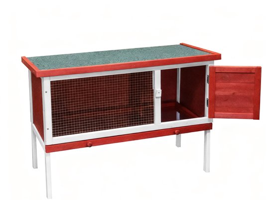 Kaninchenstall – Stall für Nagetiere (Kaninchen, Meerschweinchen) – Tierkäfig – Tierunterkunft – für drinnen und draußen geeignet