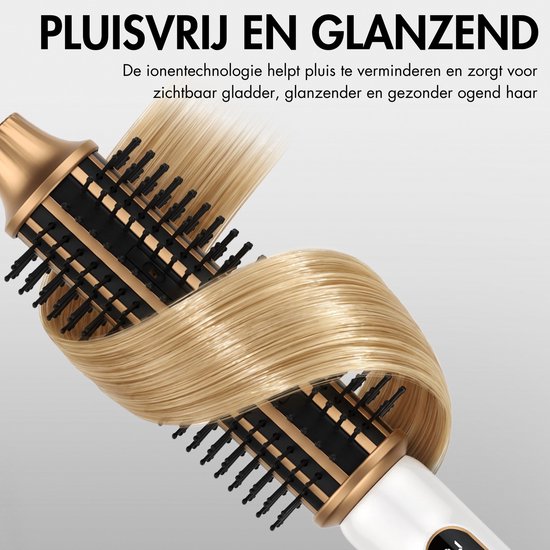 Sansbeauté® Blowout 3-in-1-Thermobürste 38 mm - Keramik-Wärmebürste - Multistyler - Airstyler - Lockenbürste - Haarbürste - Glättbürste - Wärmebürste - Volumen und Locken - Drehbares Kabel