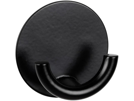 WEWENKO Rondo Doppel-Wandhaken – Selbstklebend – Edelstahl – Mattschwarz – Ø 5,3 cmNKO Rondo Doppel-Wandhaken – Selbstklebend – Edelstahl – Mattschwarz – Ø 5,3 cm