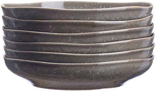 Tiefer Teller STELLAR Ø22.5cm - 6 Stück - Betongrau