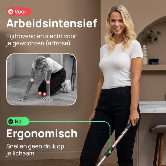 Skrub Elektrische Reinigungsbürste - Schrubber mit Griff für das Badezimmer - 8 Aufsätze