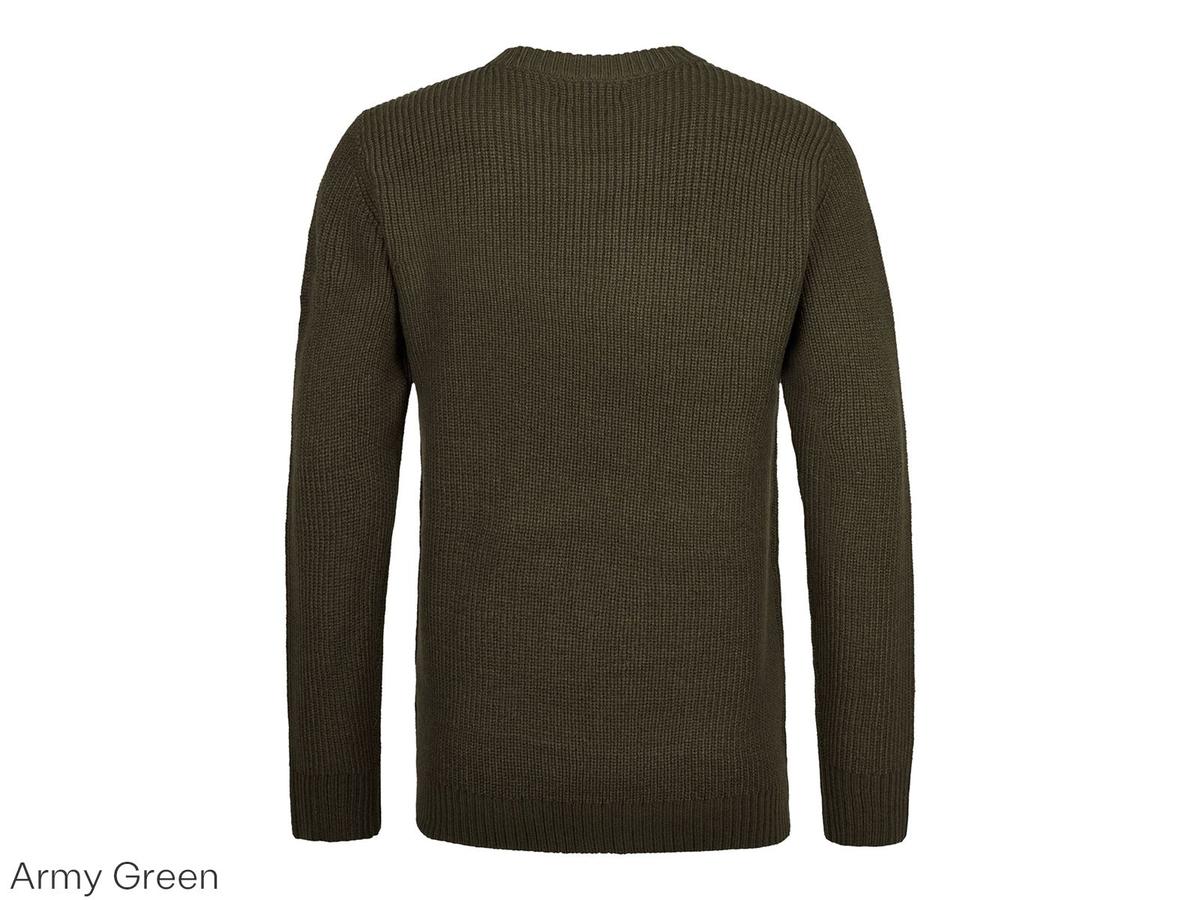 Petrol Strickpullover mit Rundhalsausschnitt – Basic-Design – Größe XXL – Army Green