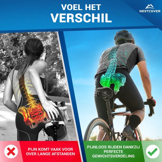 NEXTCOVER® Fahrradsattel MountainBike - Mit Memory Foam 3.0 - Das Original - Damen oder Herren - Schwarz