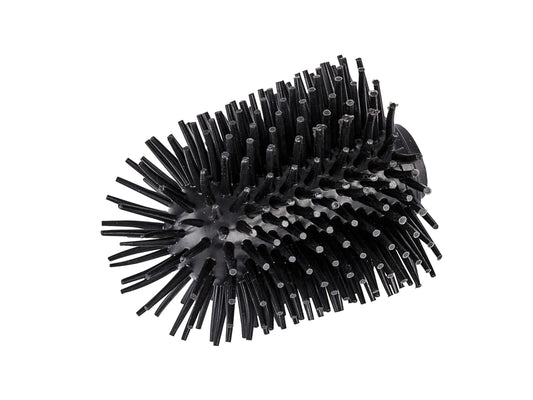 Wenko Ersatzkopf für Toilettenbürste aus Silikon, Ø 8 cm – Schwarz – Antihaftbeschichtung