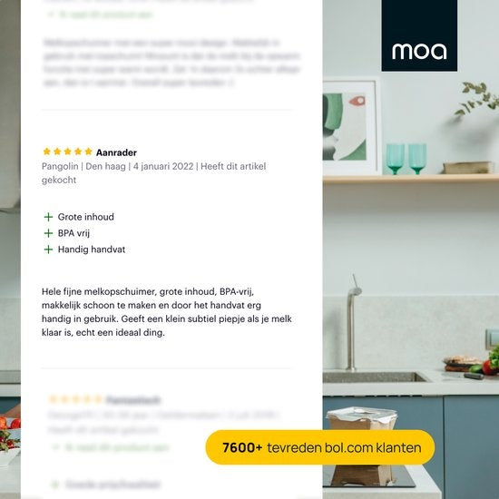 MOA Milchaufschäumer - BPA-frei - zum Aufschäumen und Erhitzen - Pink - MF1P