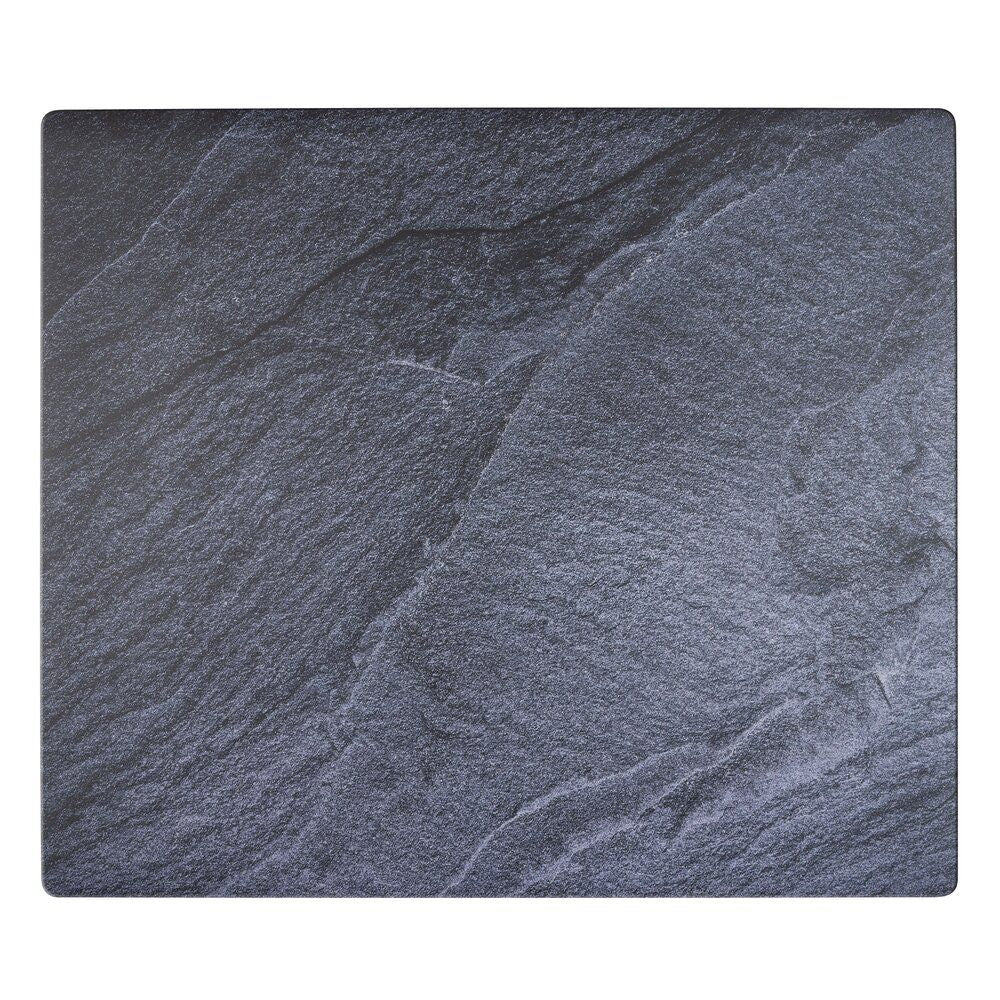 WENKO Kochfeld-Schutzmatte in Schieferoptik – 60 x 52 cm – hitzebeständiges PVC