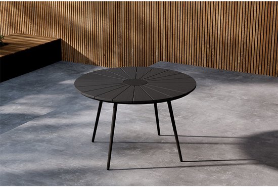 San Vito Gartentisch Ø 120 cm, schwarz