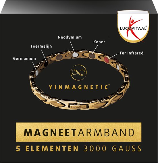 Lucovitaal Yinmagnetic Magnetarmband Gold