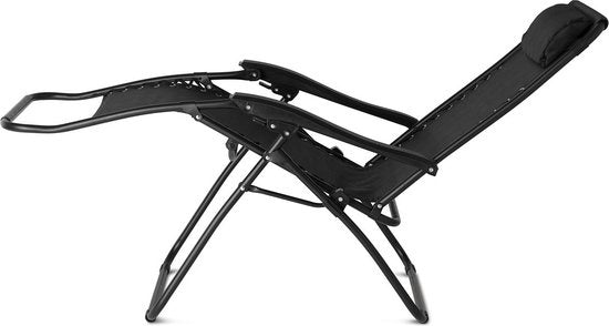 Komfortable Liegestühle - 2 Stück - Schwarz - Garten