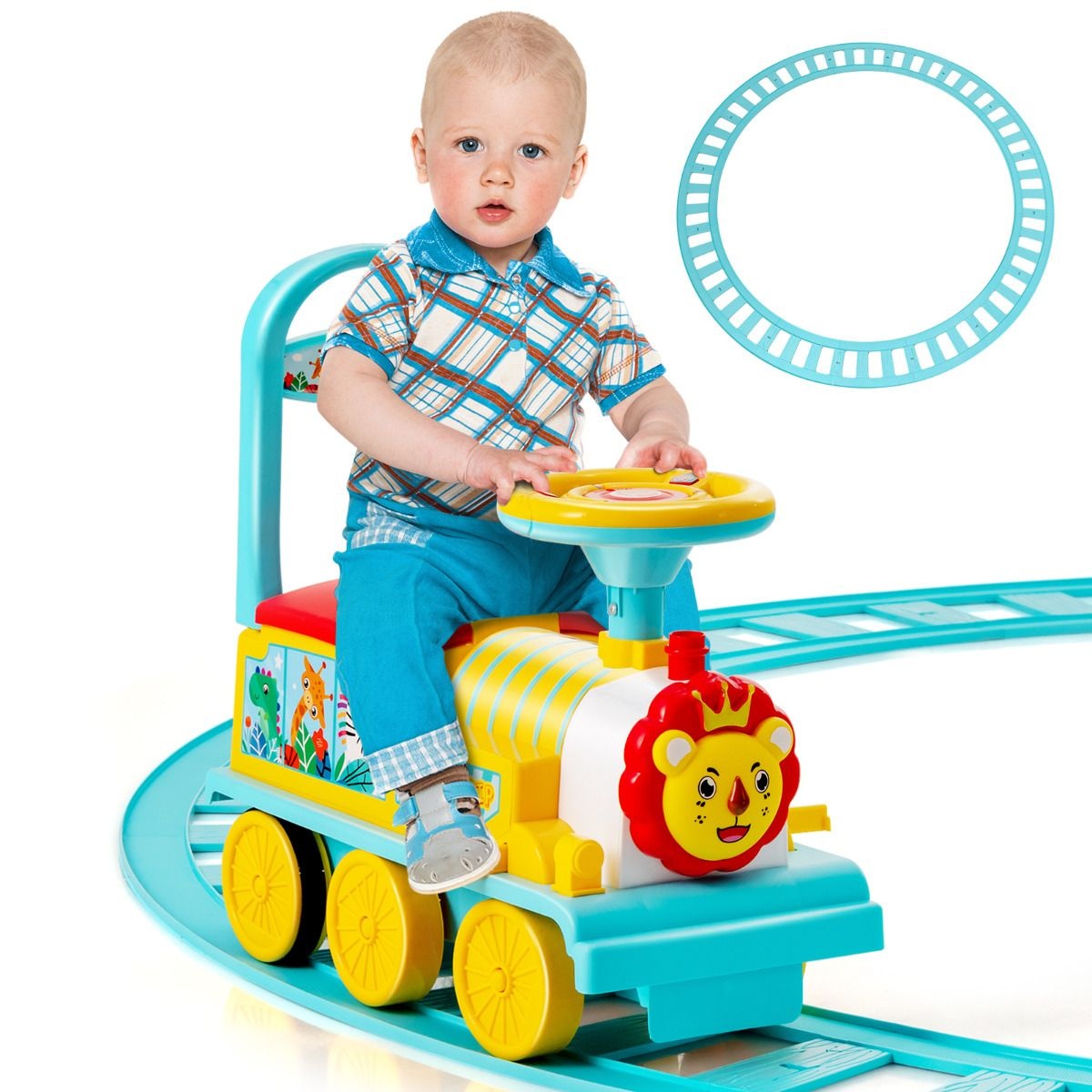 Elektrische Kindereisenbahn Coast 6V zum Aufstellen ??mit 16 Schienenstücken für Kinder ab 3 Jahren
