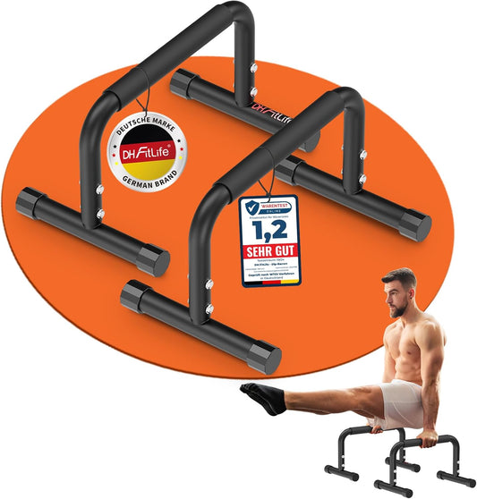 DH Ftlife Barren für Calisthenics - Verstellbar - 2 Stück - Max. 200 kg - 30-35 cm