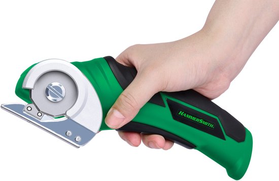Hammersmith SharpSpin – Kabelloser Universalschneider – Elektrische Schere – Kartonschneider – Rollmesser – Akku-Schere – Schneidet Leder, PVC, Teppich, Karton und mehr