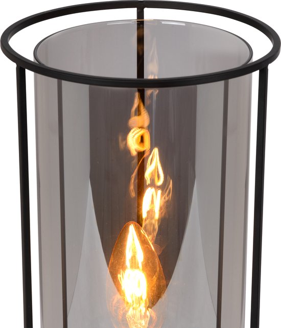 Lucide DOUNIA Tischlampe – Ø 15 cm – E27 – Schwarz