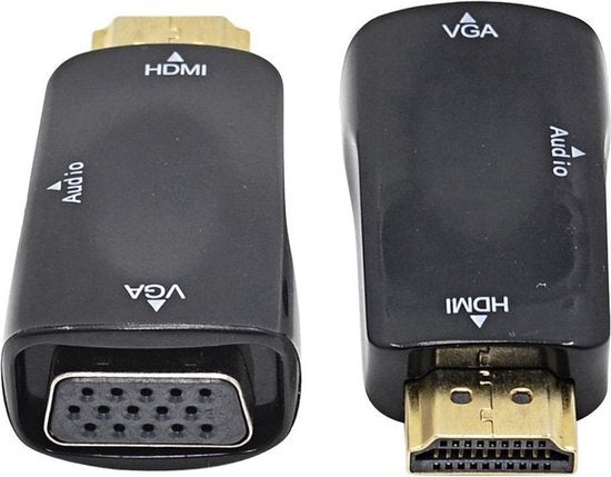 GarpexÂ® HDMI zu VGA Adapter mit Audio - HDMI zu VGA Kabel mit Audio - Full HD 1080p - Schwarz